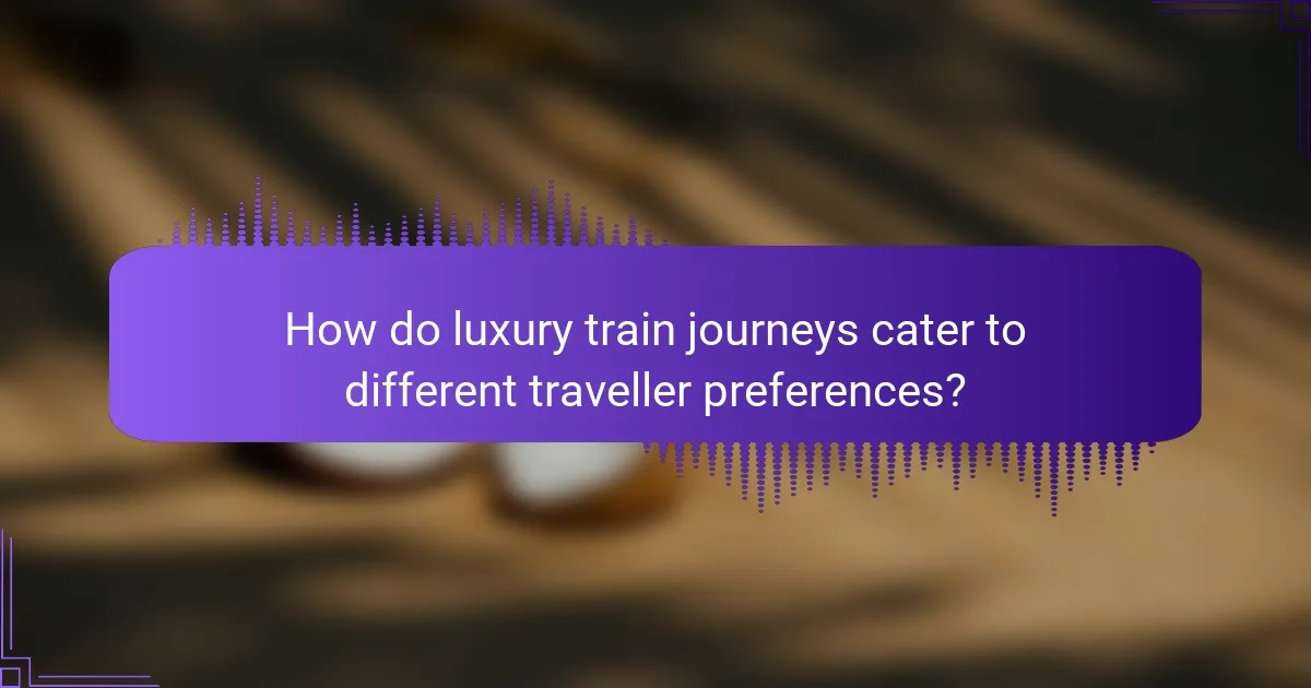 How do luxury train journeys cater to different traveller preferences?