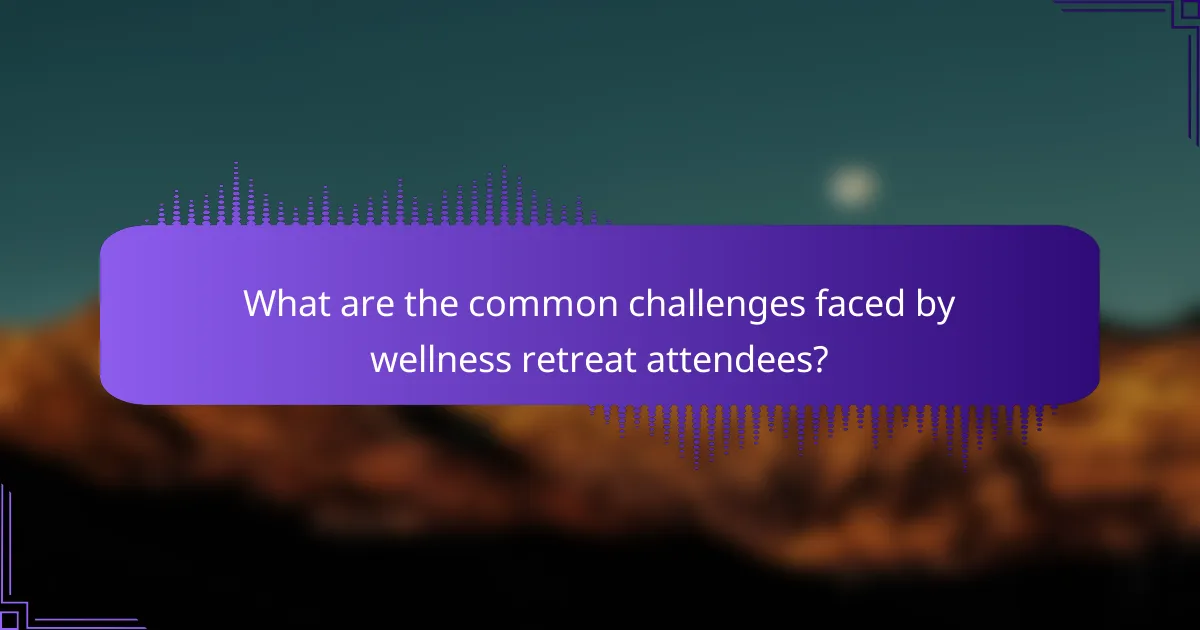 What are the common challenges faced by wellness retreat attendees?