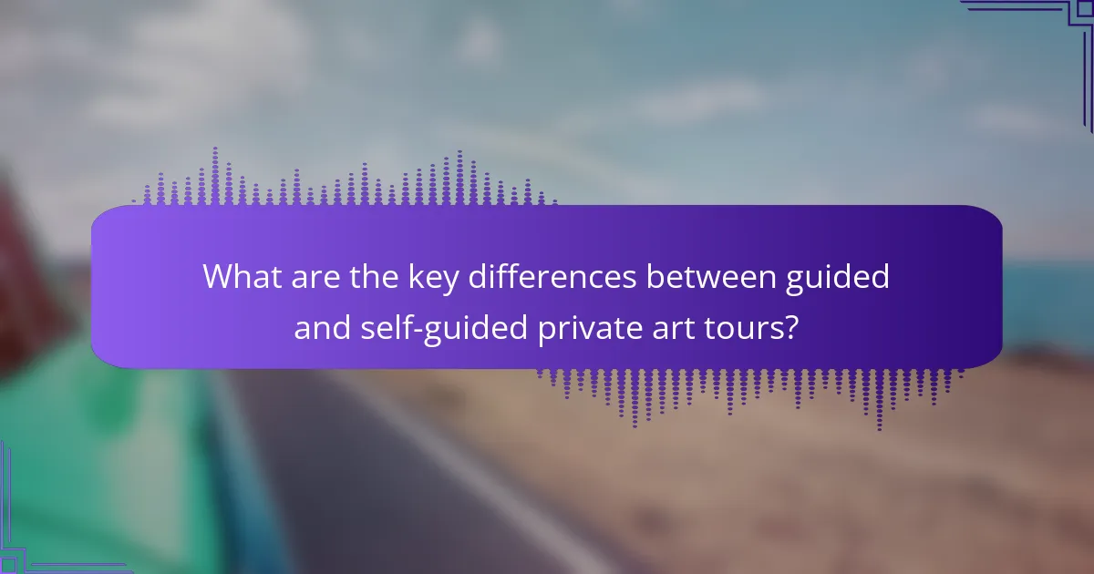 What are the key differences between guided and self-guided private art tours?