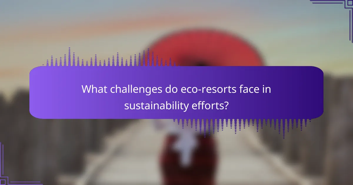 What challenges do eco-resorts face in sustainability efforts?